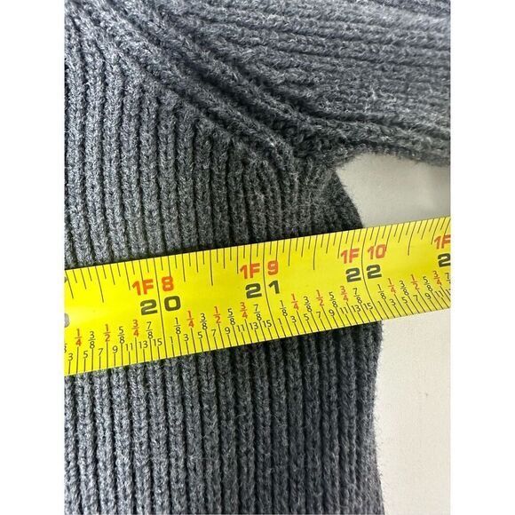 Eddie Bauer Sweater Women's Sz XL Gray Full Zip Long Sleeve Knit Cotton Fit Rib - Picture 7 of 13
